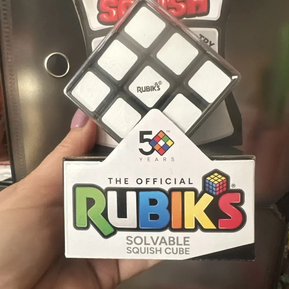 Rubik’s Squish Cube 50th Anniversary Spin Master Solvable Fidget Puzzle